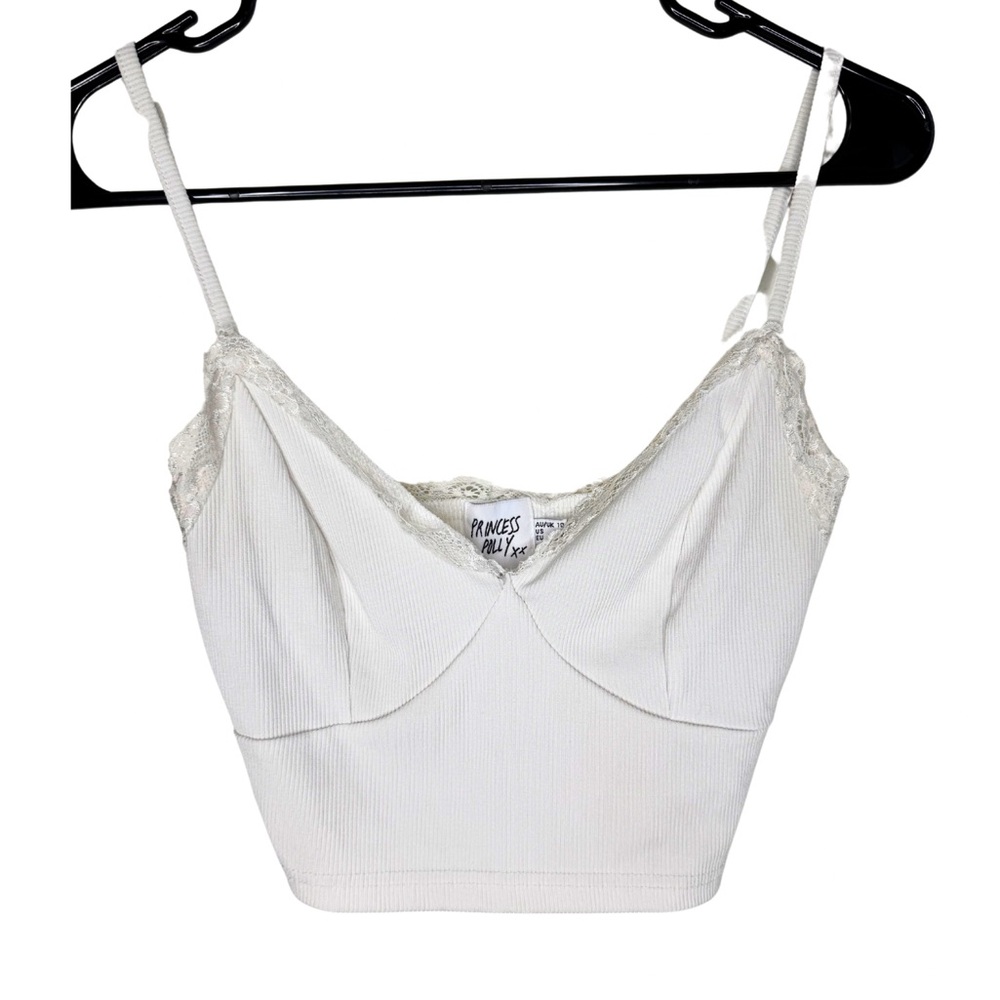 PRINCESS POLLY LACE CAMI CROP TOP